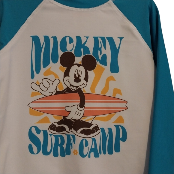 Mickey Mouse UPF 50+ Rash Guard & Swim Trunks Set Size 4T – Toddler Boys New - Picture 6 of 7